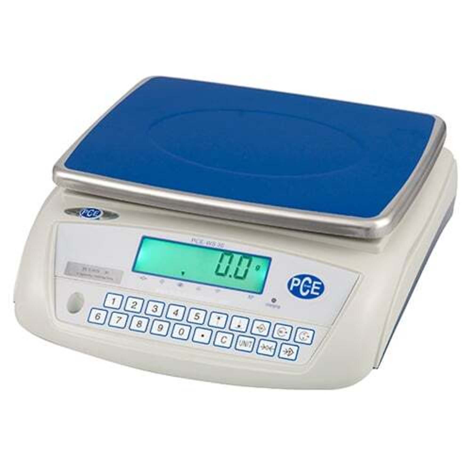 PCE Weighing Scale — Adjustable Feet, Built-In Water Bubble Level, 100% Tare Weight Range, Model# PCE-WS 30